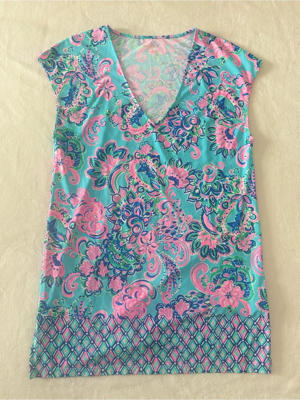 Lilly Pulitzer Mint, Pink & Navy Paisley dress
